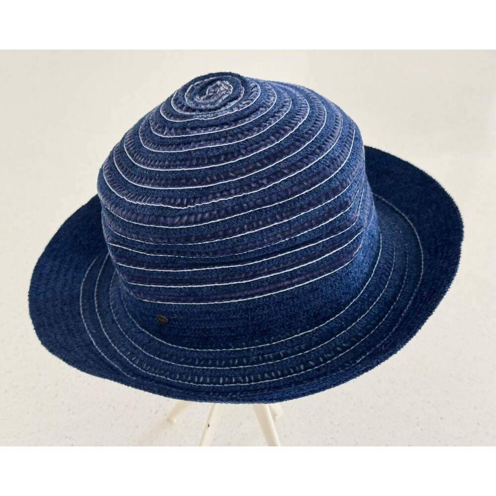 Betmar New York Tiered Braid Derby Cloche in Blue Jean Color - Picture 2 of 5